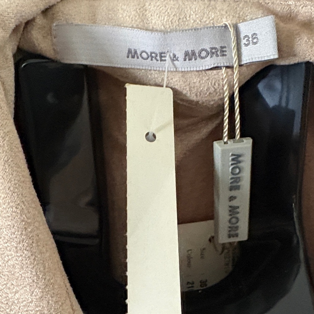 Taupe Suede Look Long-Sleeve Shirt Dress with Removable Tie Belt - Picture 4 of 5